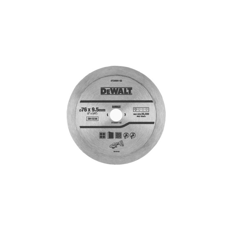 Disco per taglio Piastrelle di ceramica, marmo, porcellana 76 x 10 x 1.3 mm