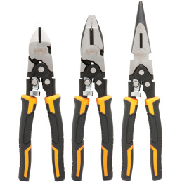 Set 3 pinze Compound Action: pinza universale, tronchese diagonale, pinza becchi lunghi.