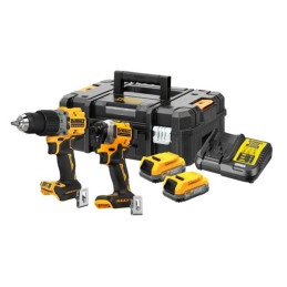 KIT 2 XR 18V Trapano con percussione DCD805 + Avvitatore impulsi 1/4" DCF805 + 2 x powerstack compatta