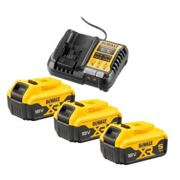 KIT 3 batterie XR 18V 5Ah + caricabatteria