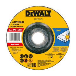 DISCO HIGH PERFORMANCE SBAVO ACCIAIO INOX - DEPRESSO - 125mm 6mm - Confezione da 10 pezzi