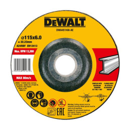 DISCO HIGH PERFORMANCE SBAVO METALLO - DEPRESSO - 115mm 6mm - Confezione da 25 pezzi