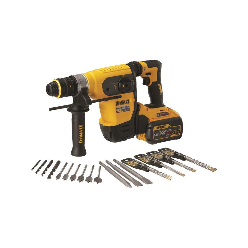 Tassellatore SDS-Plus 54V XR FLEXVOLT 32 mm 4.5J doppio mandrino - 2  x 9Ah