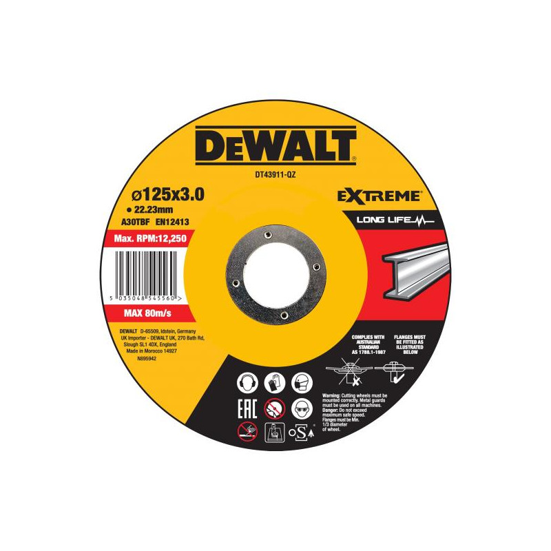 DISCO EXTREME TAGLIO METALLO - DEPRESSO - 125mm 3mm - Confezione da 25 pezzi