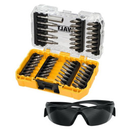 Set 47 pezzi inserti per avvitare + Occhiali protettivi DEWALT